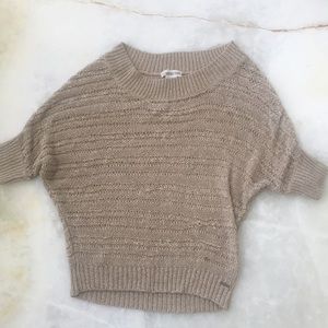 Hang ten Tan Sweater- Wing Sleeves